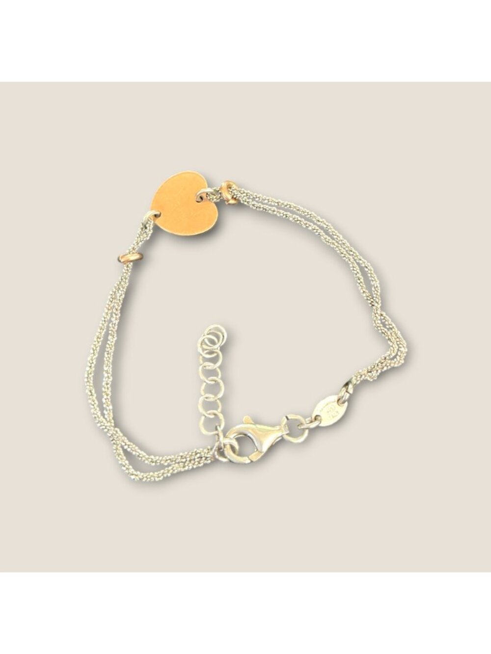 Sterling Silver Italy Vintage Heart Bracelet Adjustable Romantic Jewelry Gift - Picture 5 of 6